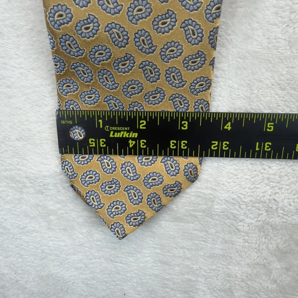 Robert Talbott Silk Necktie Lot of 3 Made in USA Paisley Stripe Geometric